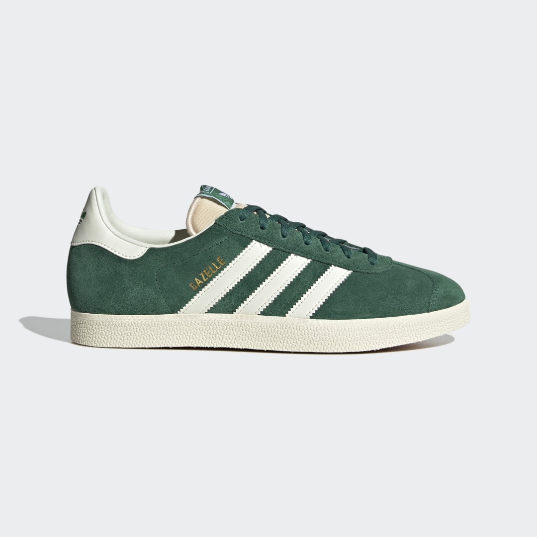 Image of adidas Gazelle Shoes Dark Green 9 - Men Lifestyle Athletic & Sneakers