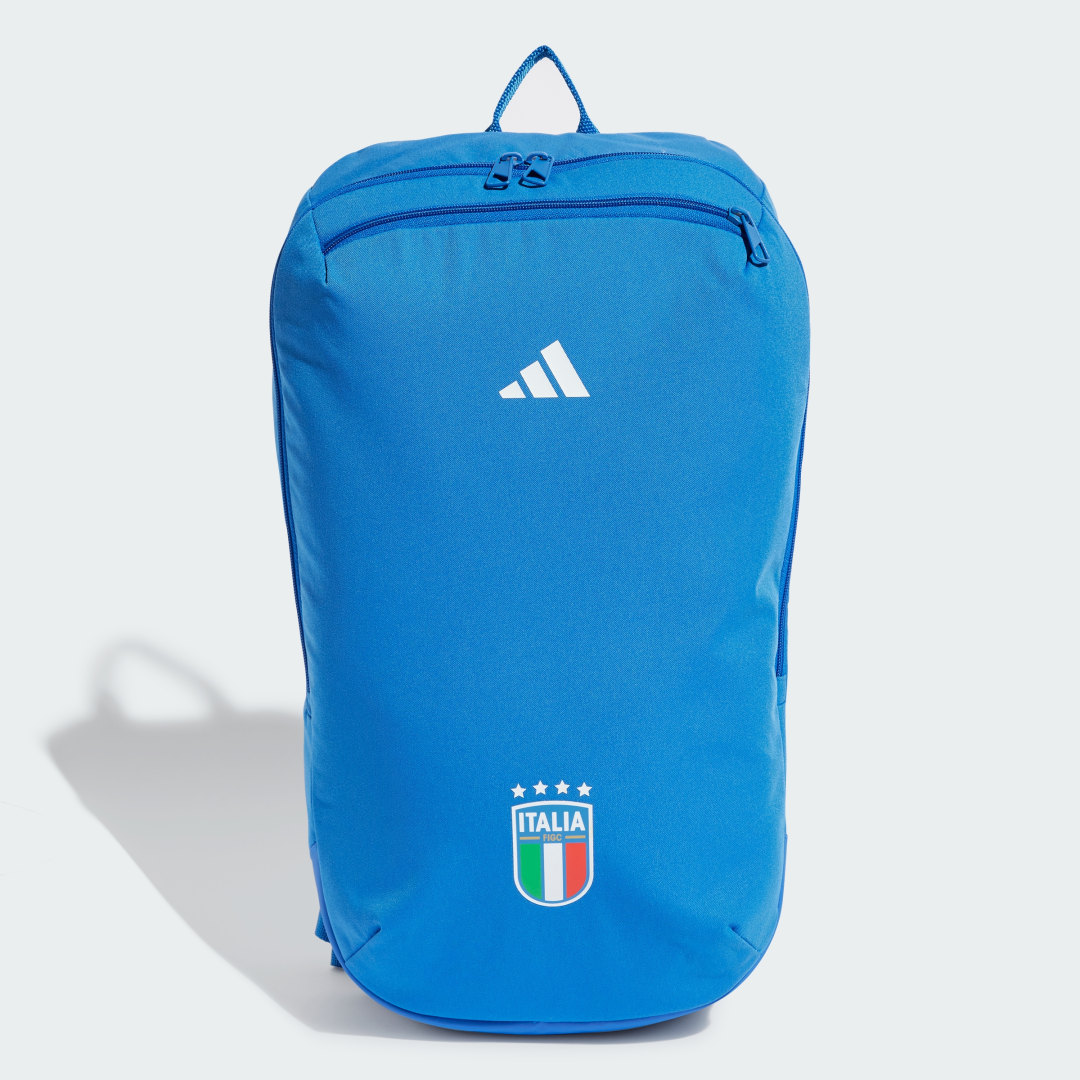 Image of adidas Italy Football Backpack Blue ONE SIZE - Soccer Bags