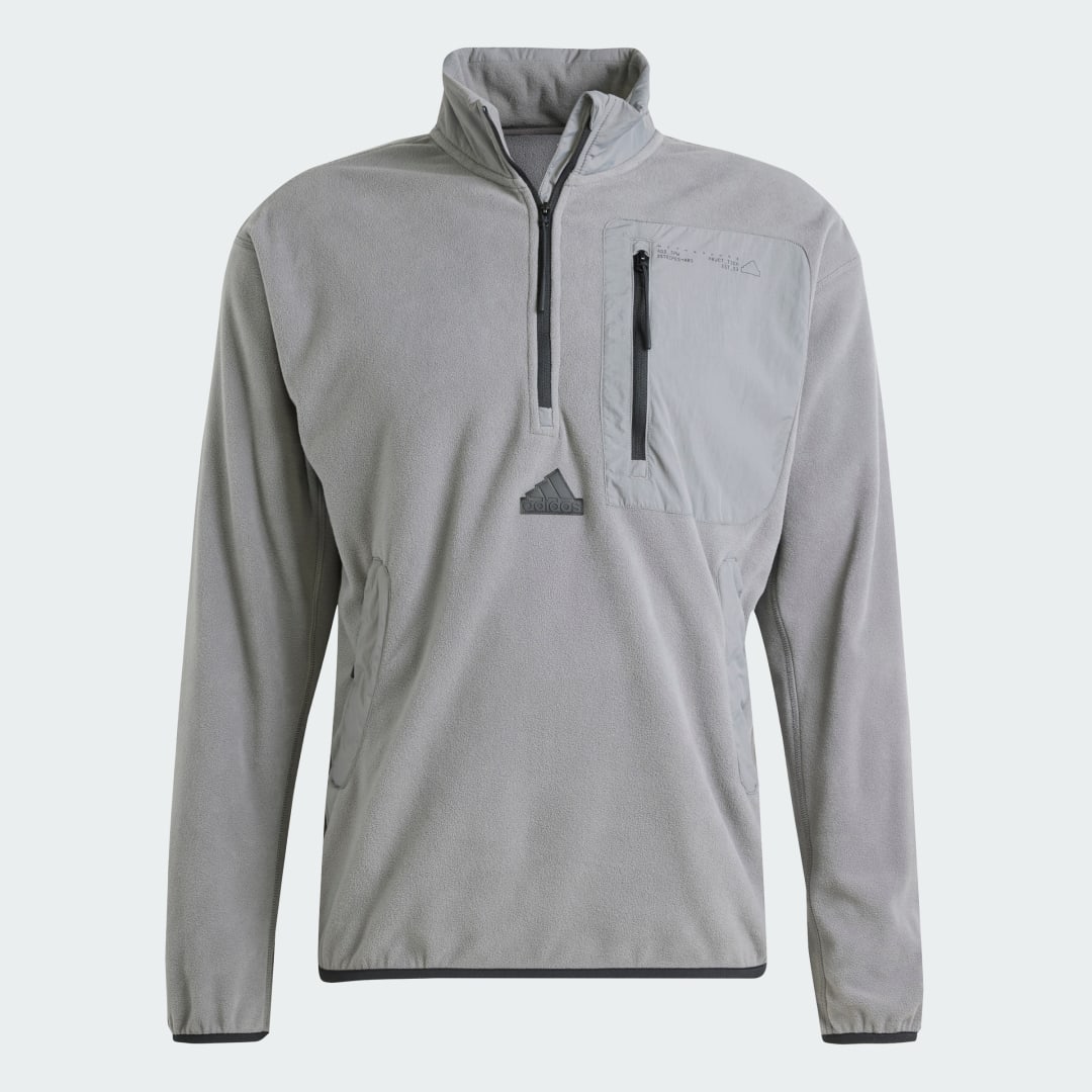 Adidas City Escape Polar Fleece Jack met Halflange Rits