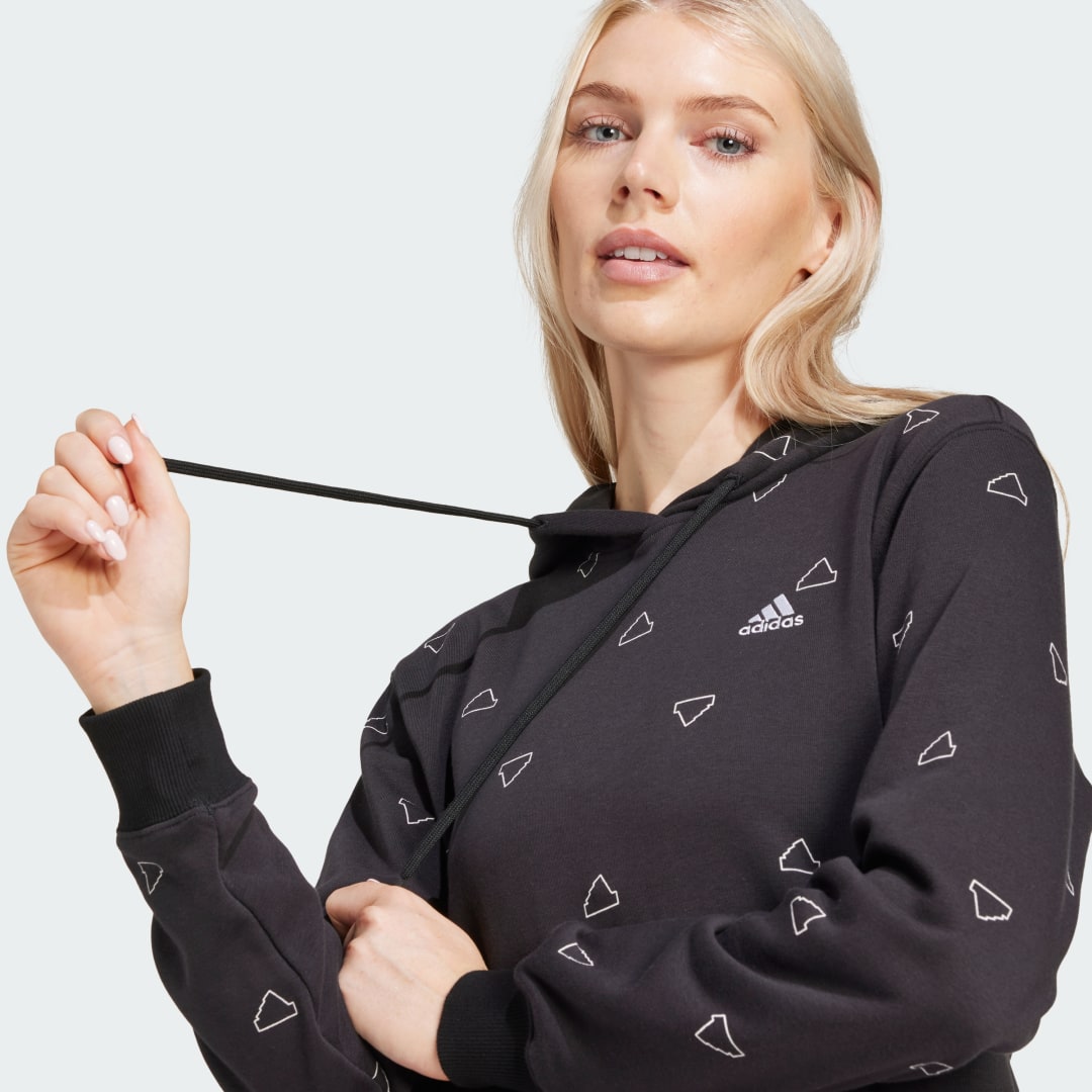 Adidas Essentials Monogram Regular French Terry Graphic Hoodie