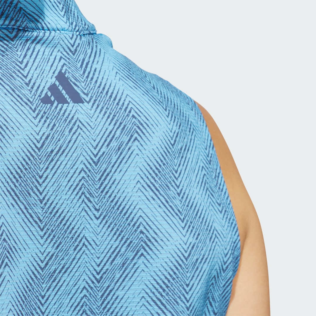 Adidas Ultimate365 Ottoman Printed Mouwloos Poloshirt