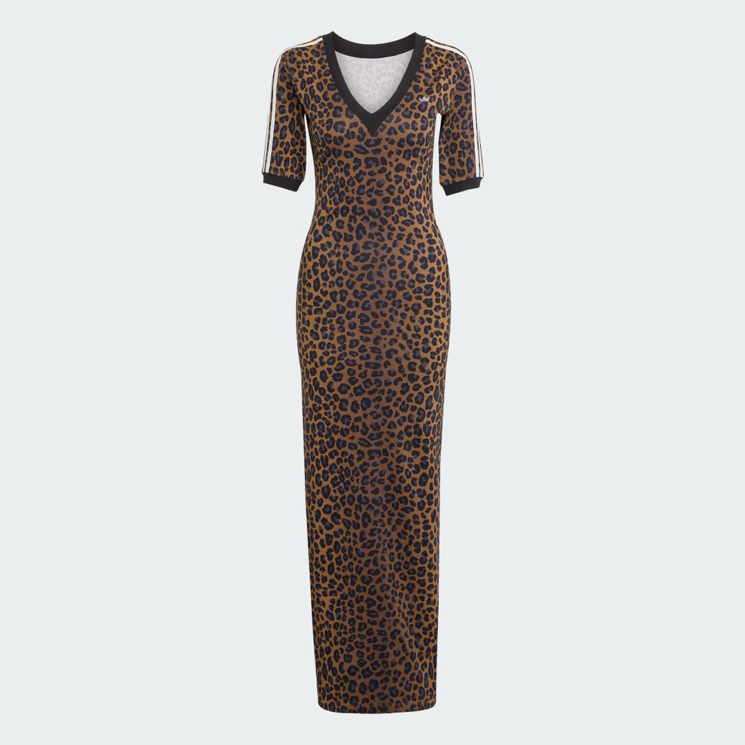 Adidas Leopard V-Neck Maxi Jurk
