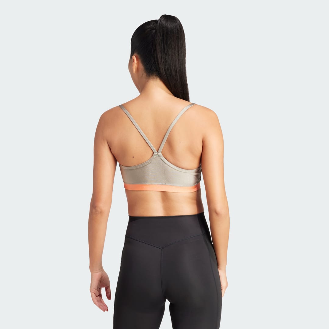 Top deportivo adidas Aeroimpact Training Soporte Ligero Mujer, Plata
