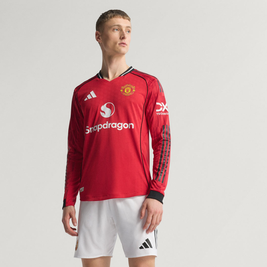 Adidas Manchester United 25 26 Authentiek Longsleeve Thuisshirt