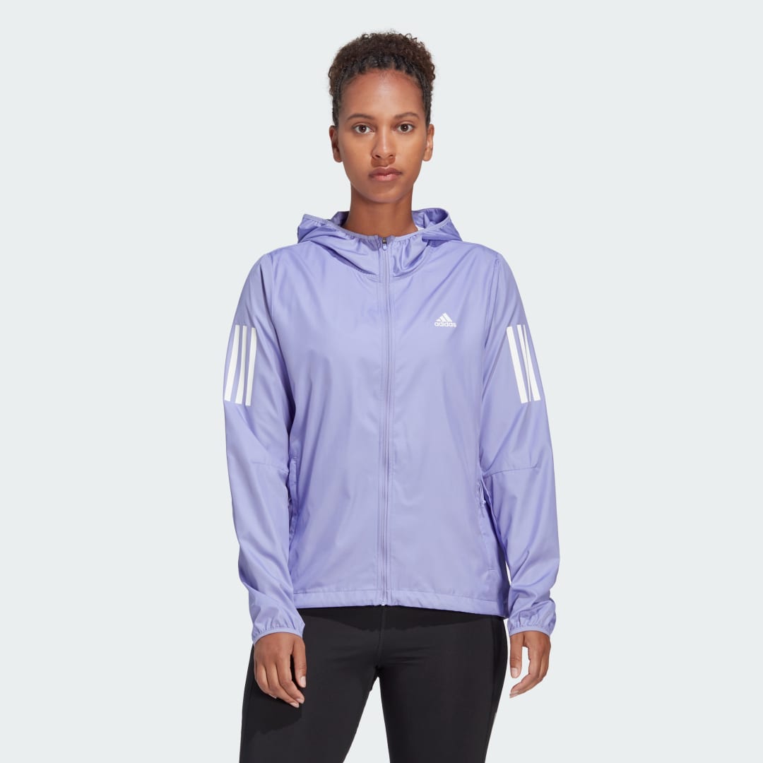 

adidas Rompevientos de Running con Capucha Own the Run Mujer, Violetaa