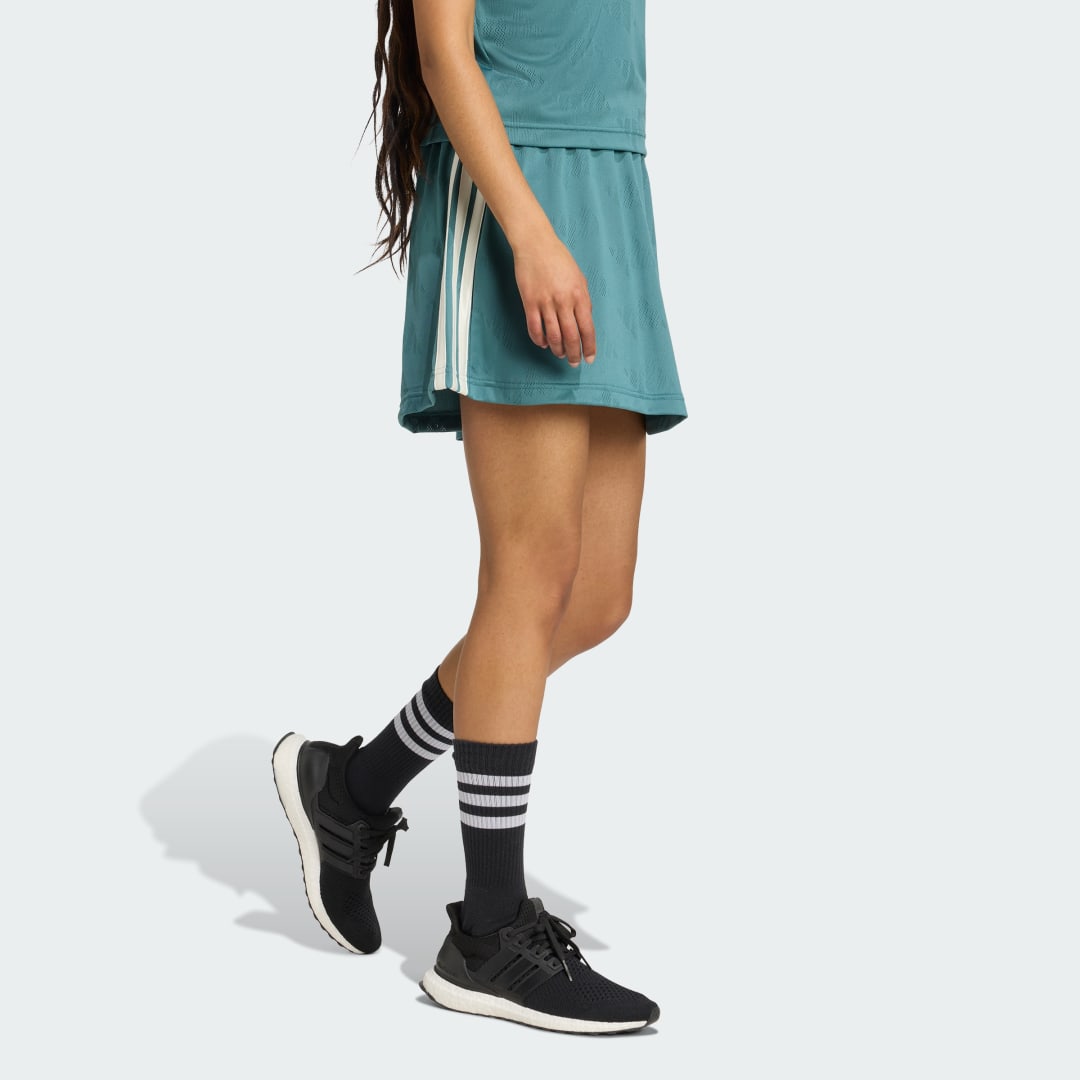 Thumbnail - Stadium 3-Streifen Tennis-inspirierter Jacquard-Rock mit kurzer Hose