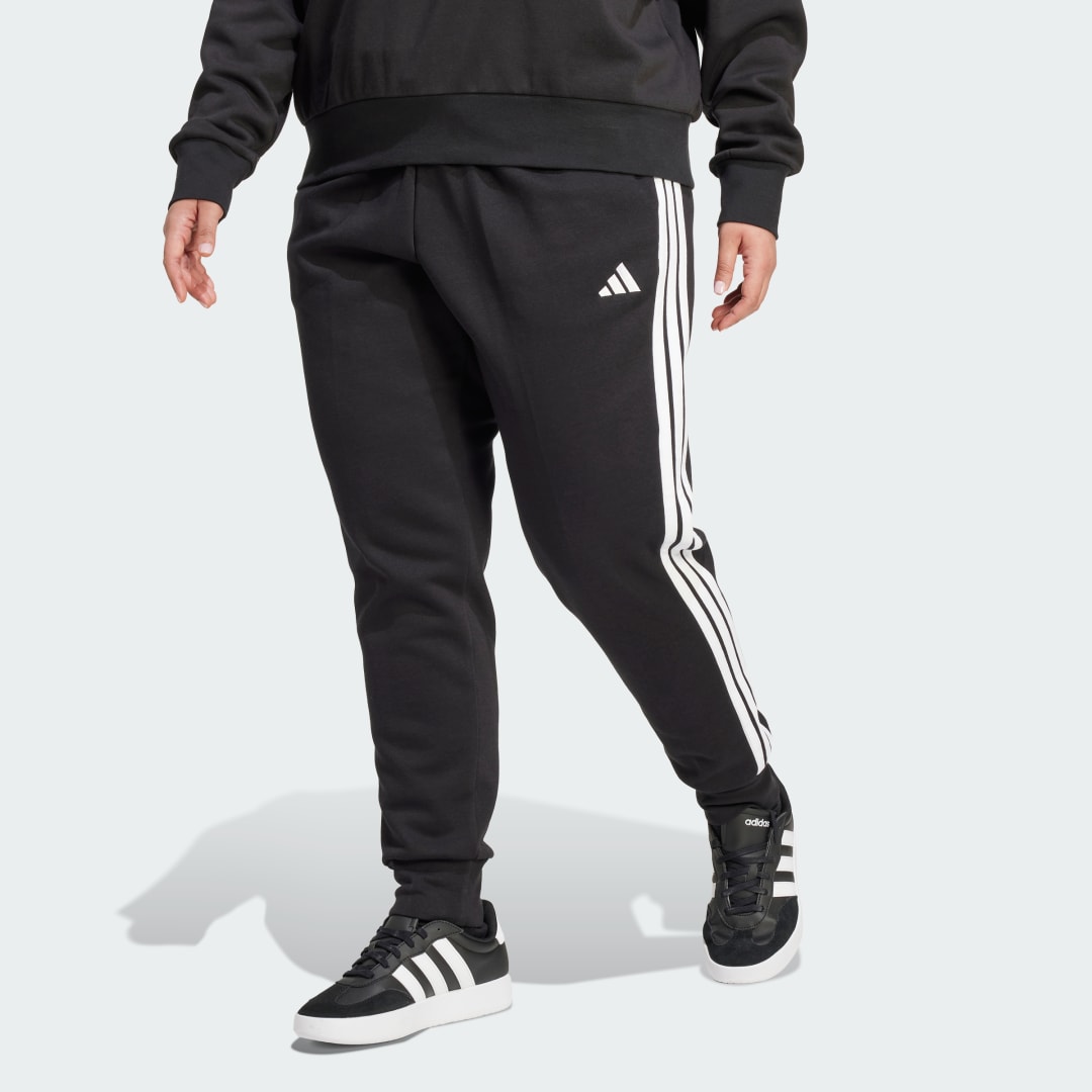 Adidas Essentials 3-Stripes Fleece Slim Broek (Grote Maat)