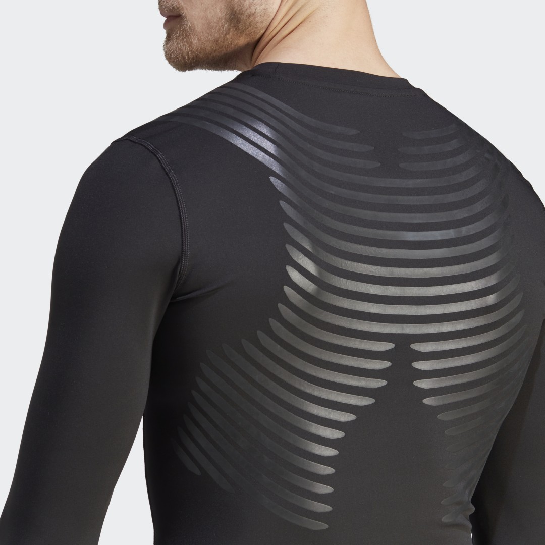 

adidas Camiseta Manga Larga Techfit Control x RHEON™ Hombre, Negro