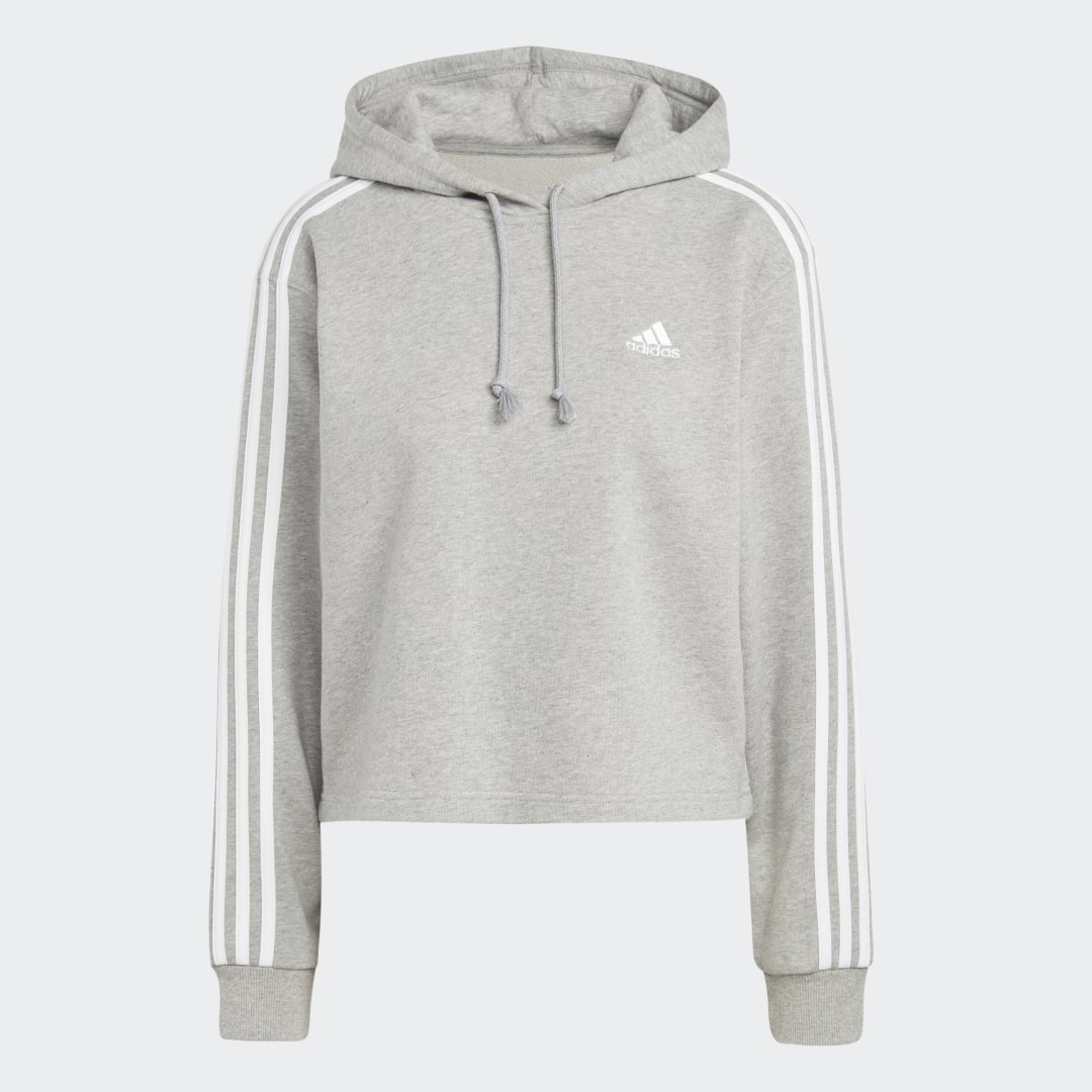 Adidas Essentials 3-Stripes French Terry Crop Hoodie