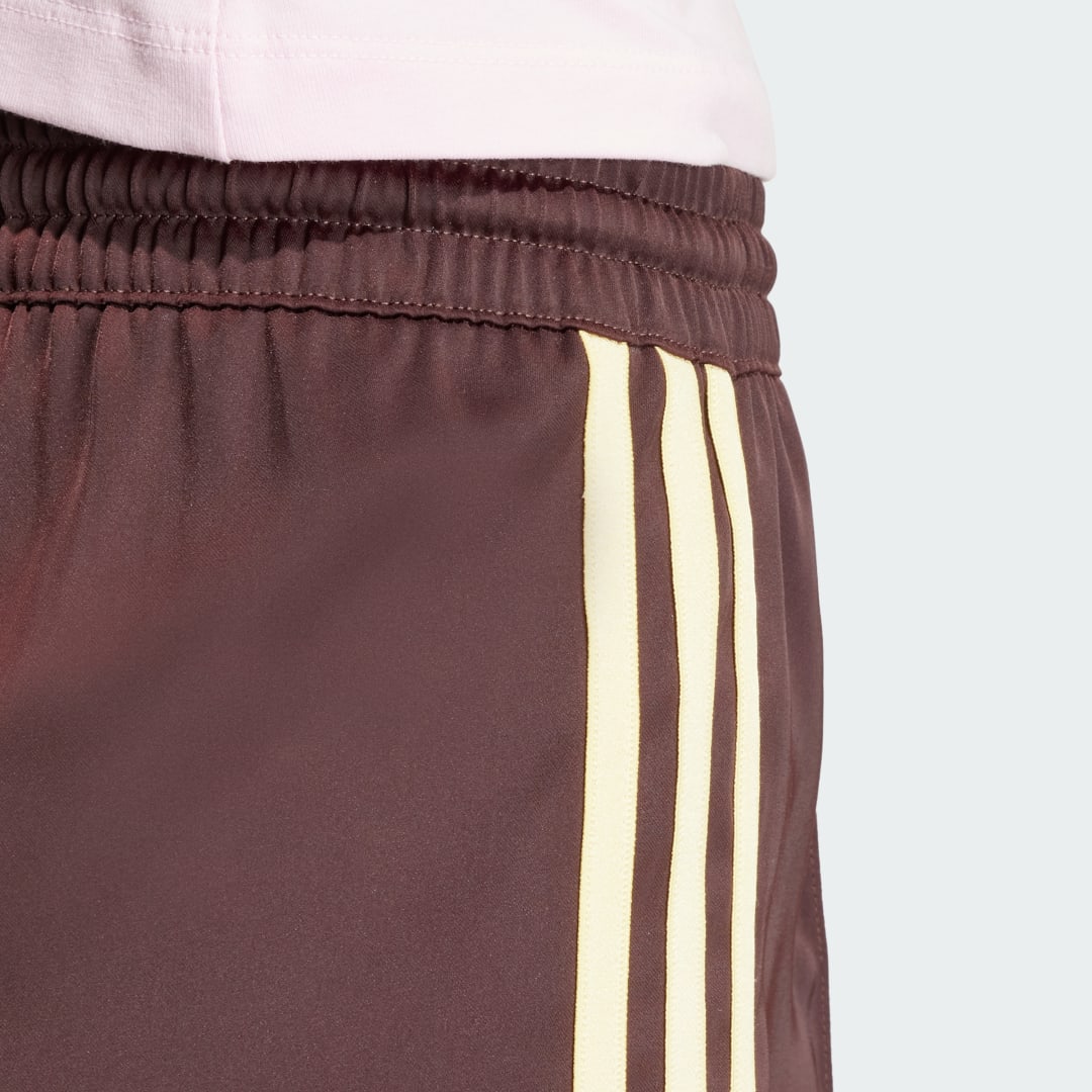 

adidas Shorts 3 Franjas Satén Mujer, Shadow marrón