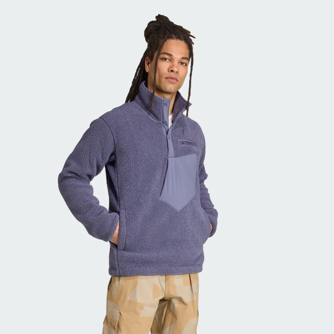Adidas Terrex Xploric High Pile Fleece Pullover Sweatshirt