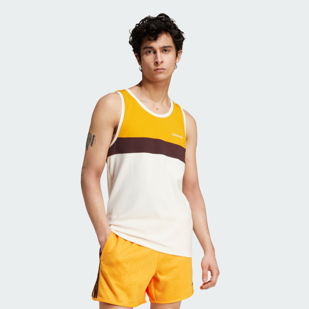 

adidas Polera sin Mangas Premium Cut Line 80s Acanalada Polera sin Mangas Premium Cut Line 80s Acanalada Hombre  - Hombre Originals, Blanco
