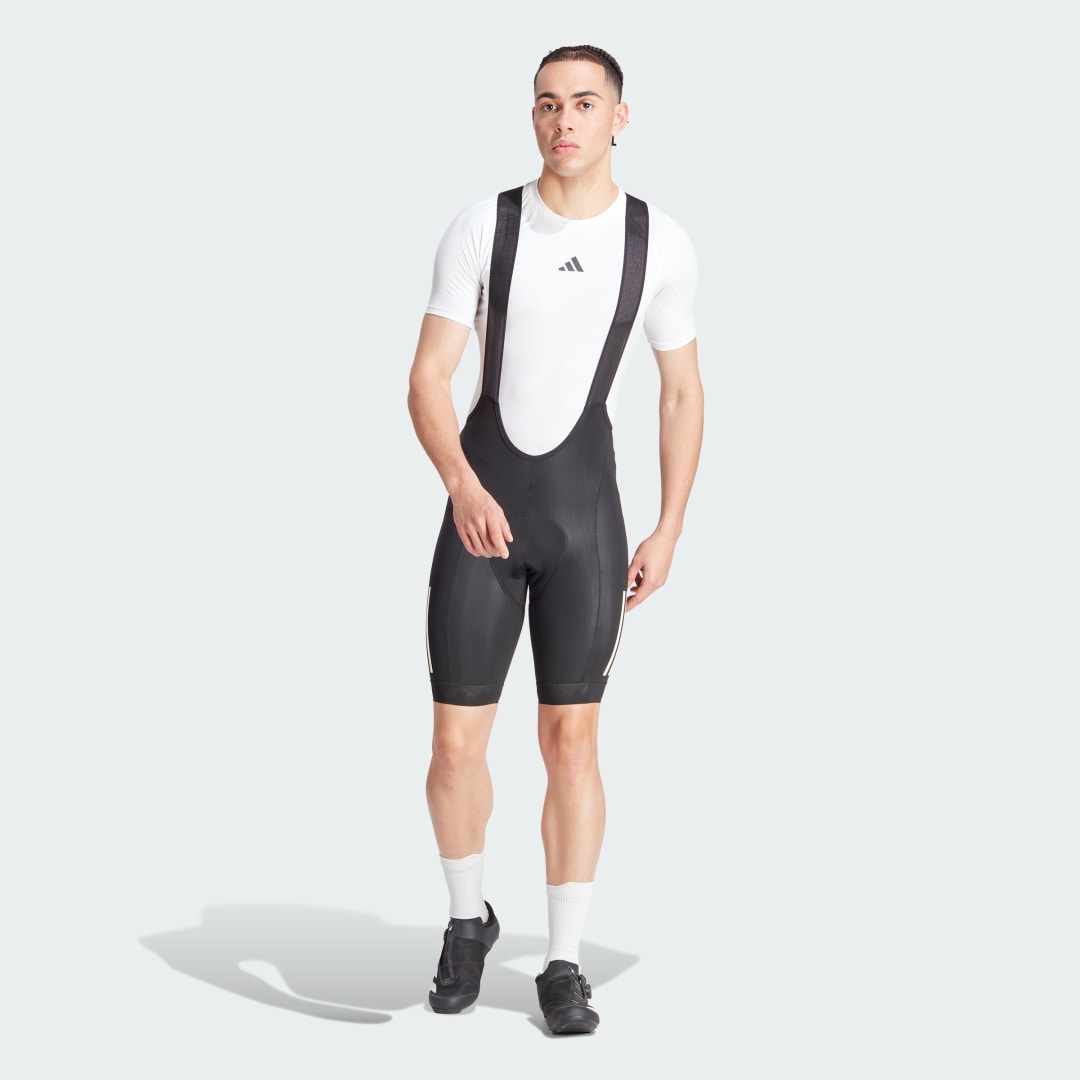 Adidas Performance Essentials 3-Stripes Wielrenshort met Bretels en Zeem