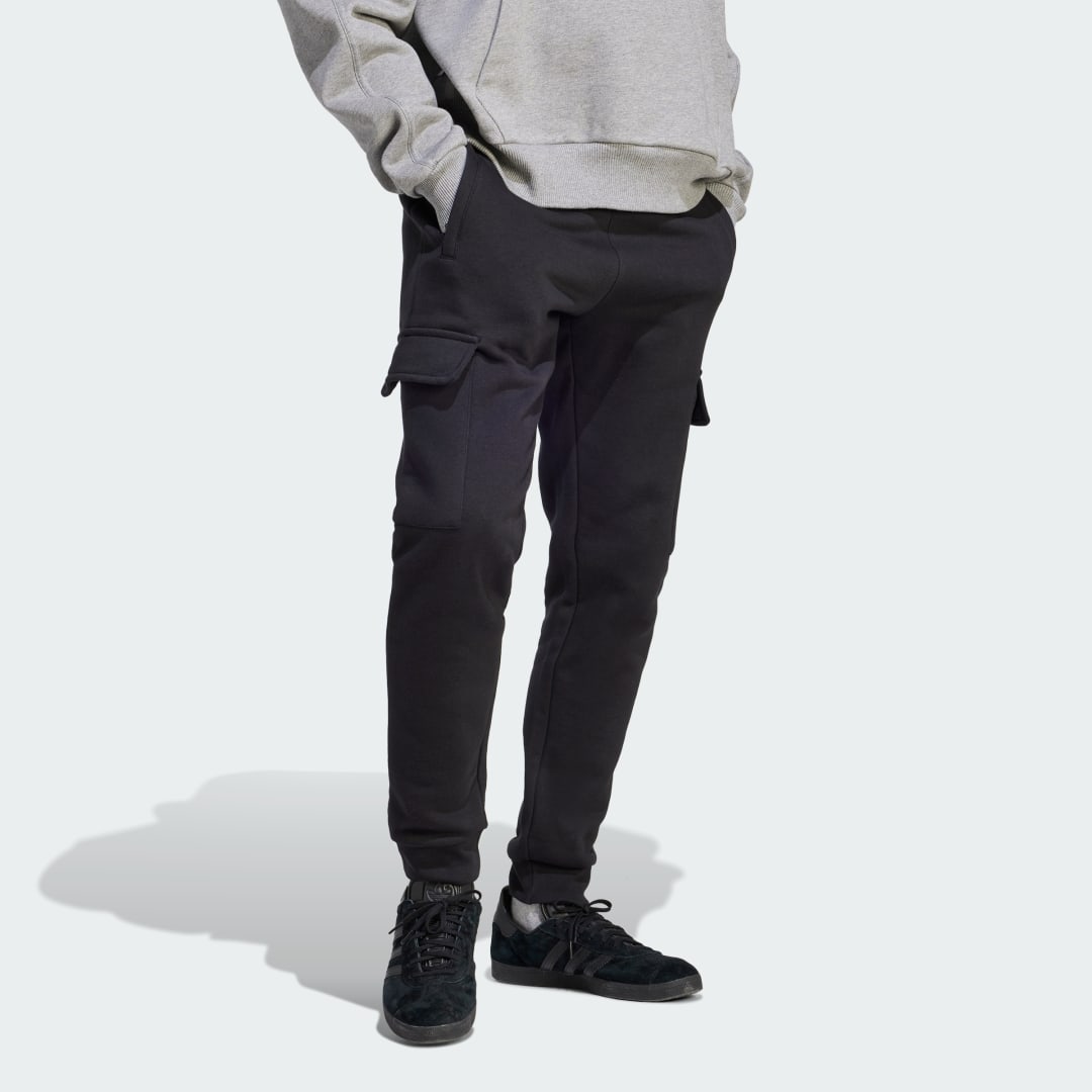 Image of adidas Trefoil Essentials Cargo Pants Black S - Men Lifestyle Pants