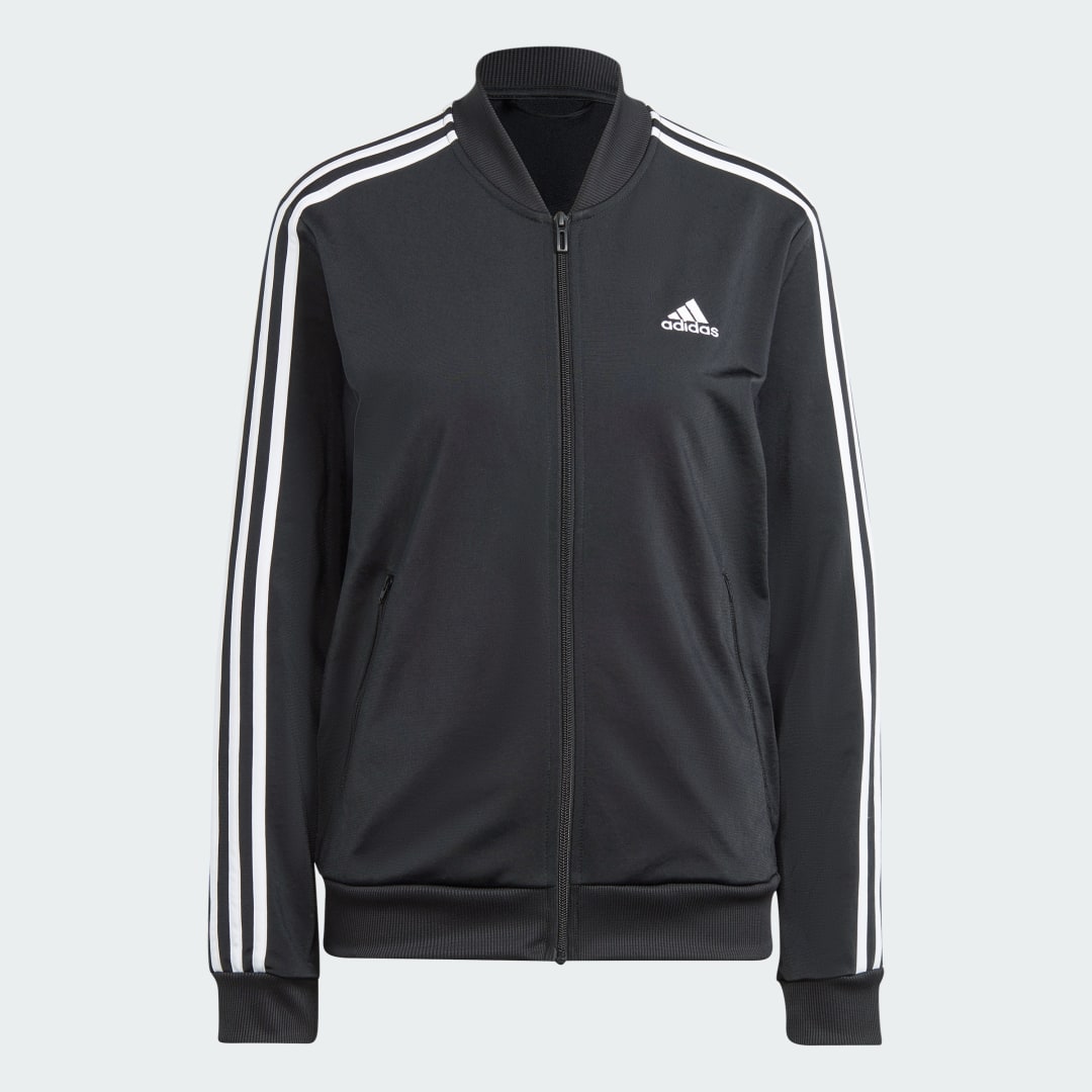 

adidas Conjunto Essentials 3 Franjas Mujer, Negro/blanco