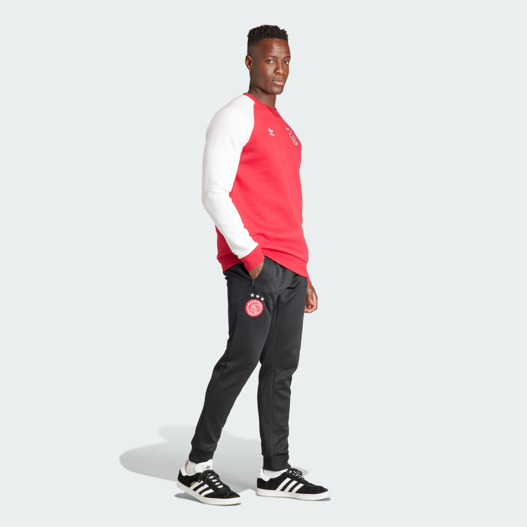 Adidas Performance Ajax Amsterdam Essentials Trefoil Crew Sweatshirt