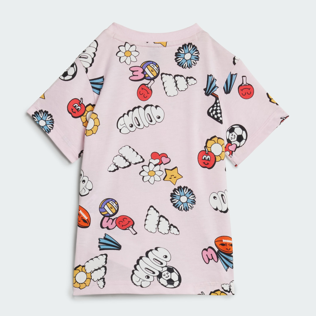 Adidas Seasonal Essentials Fun Allover Print Setje Kids