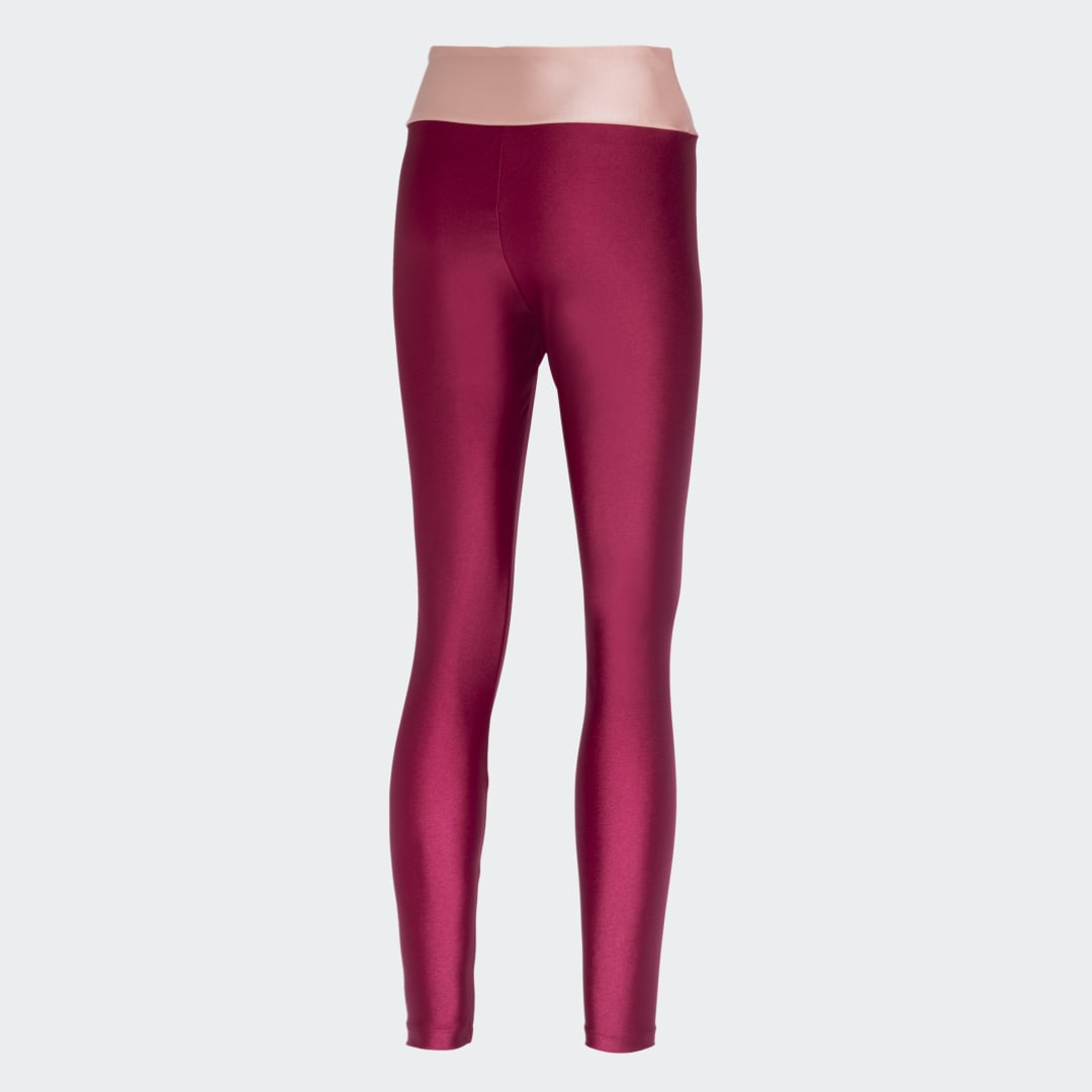 

adidas Mallas Corte Alto Designed to Move Colorblock Mujer, Legacy burgundy/wonder mauve
