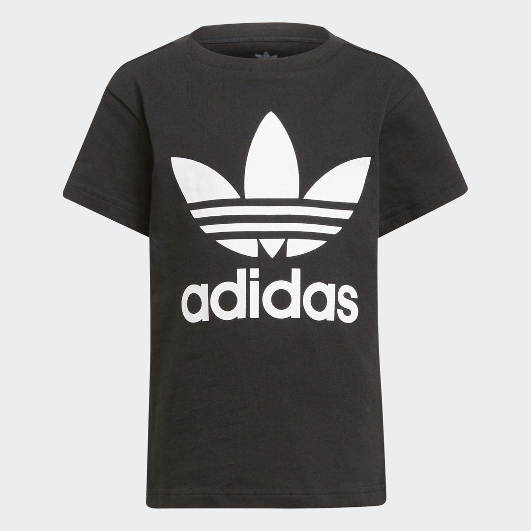 Image of adidas Adicolor Trefoil Tee Black 6 - Kids Lifestyle Shirts