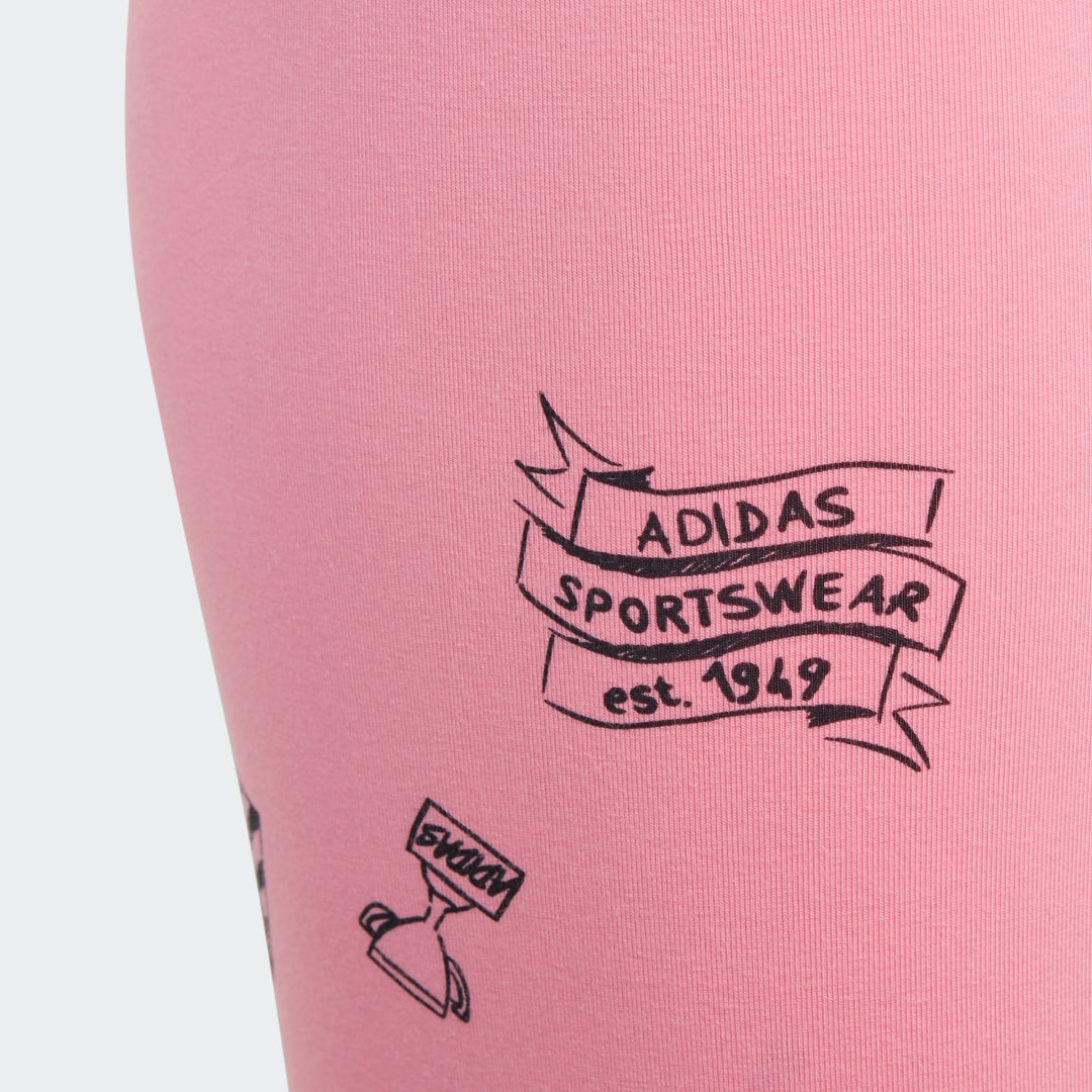 

adidas Licras Estampadas Brand Love Niños Niño, Negro