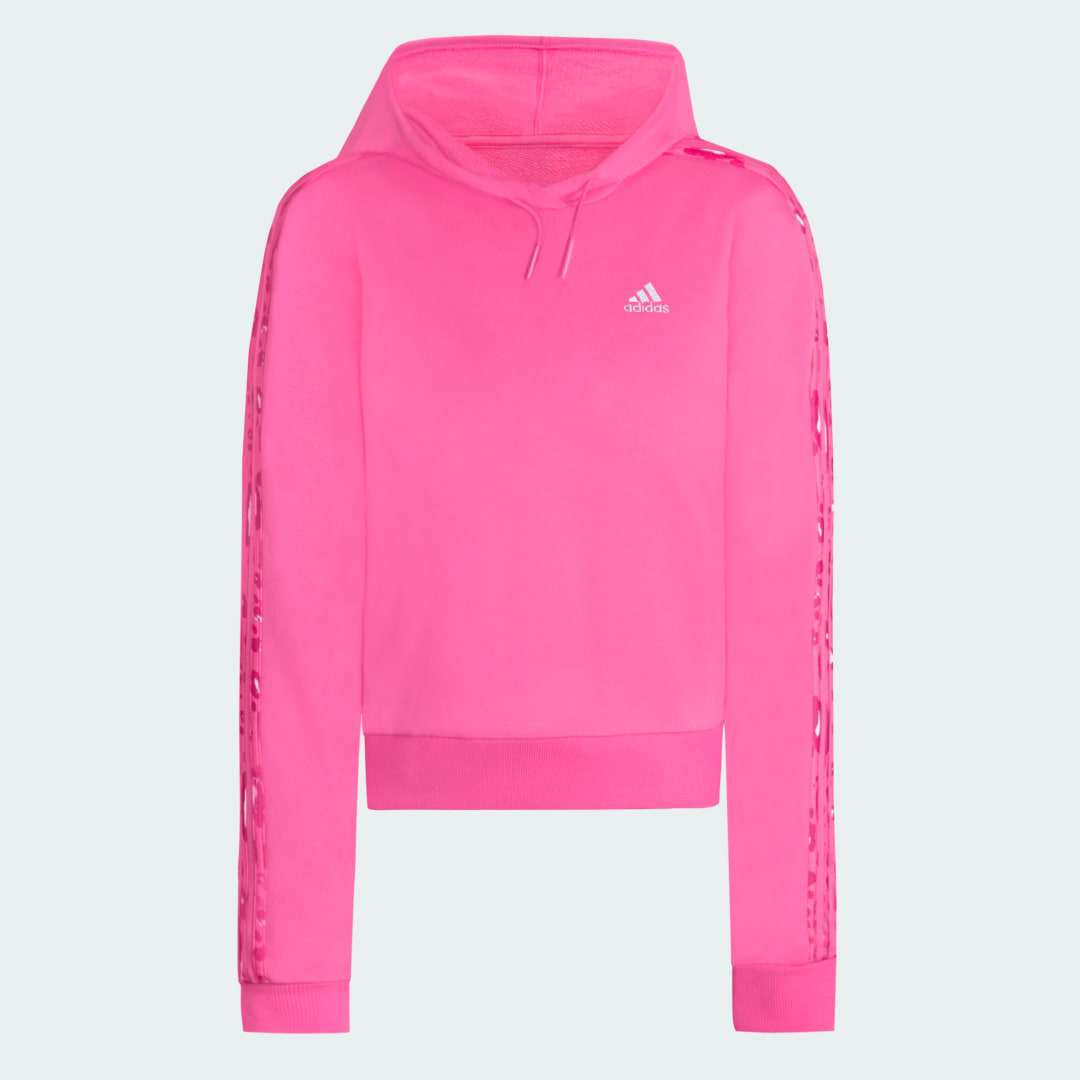

adidas Buzo con Capucha Holgado Essentials 3 Rayas Animal Print Mujer