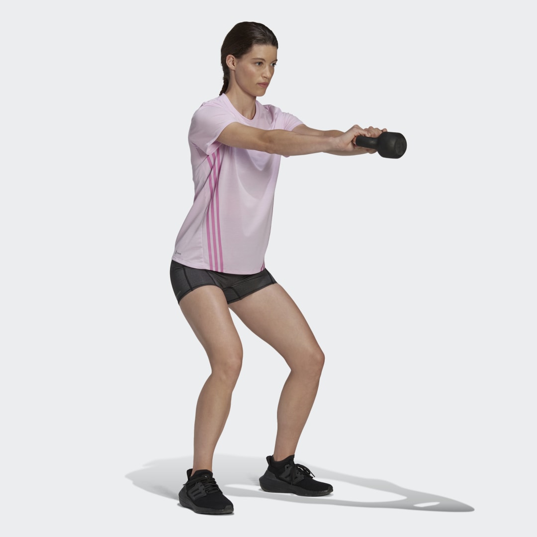 

adidas Playera Trainicons 3 Franjas Mujer, Bliss lilac/pulse lilac
