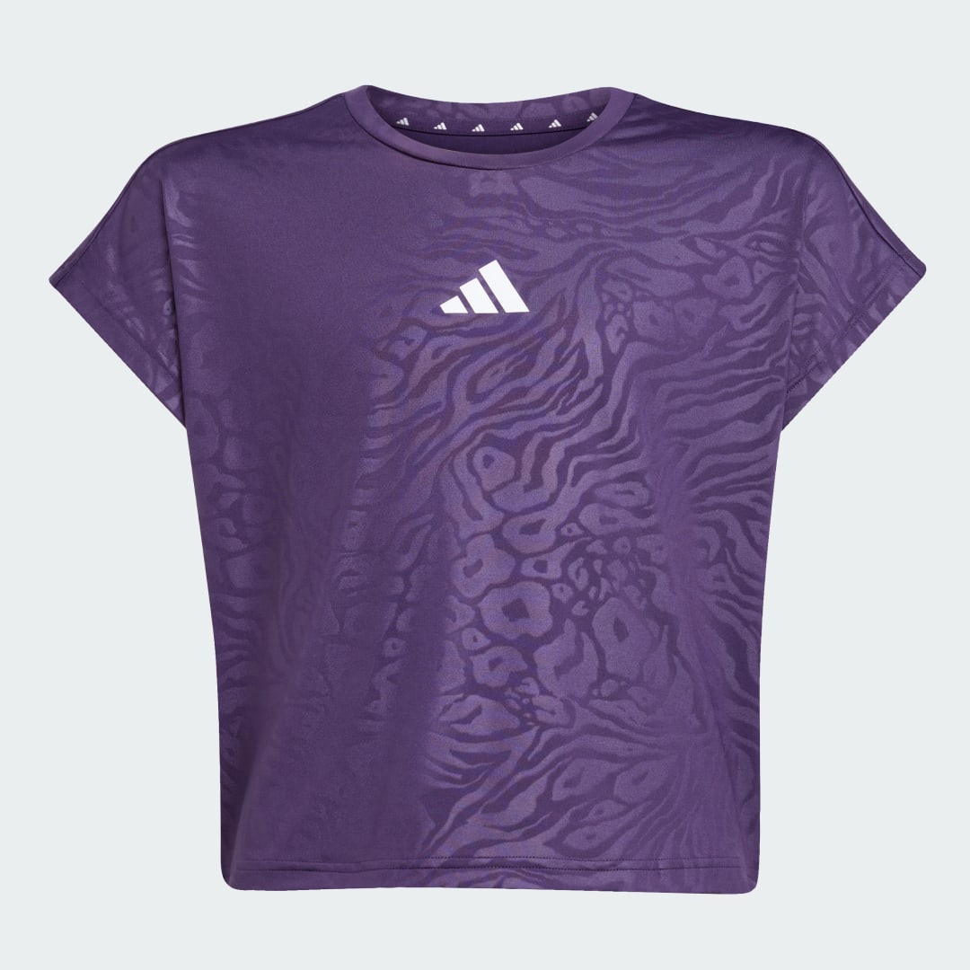 Adidas All Sports Animal Print Crop T-shirt