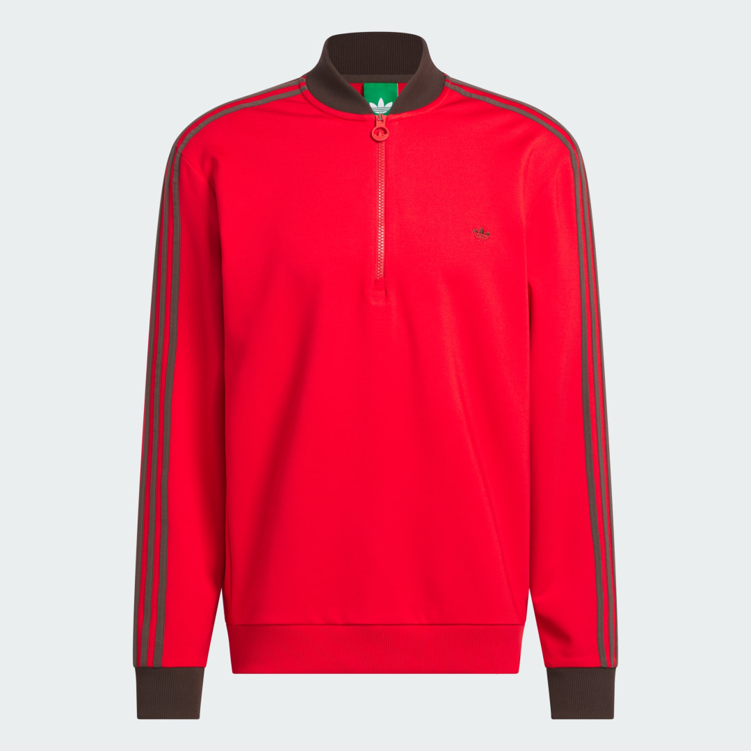 Adidas Originals 3-Stripes Sweatshirt met Korte Rits