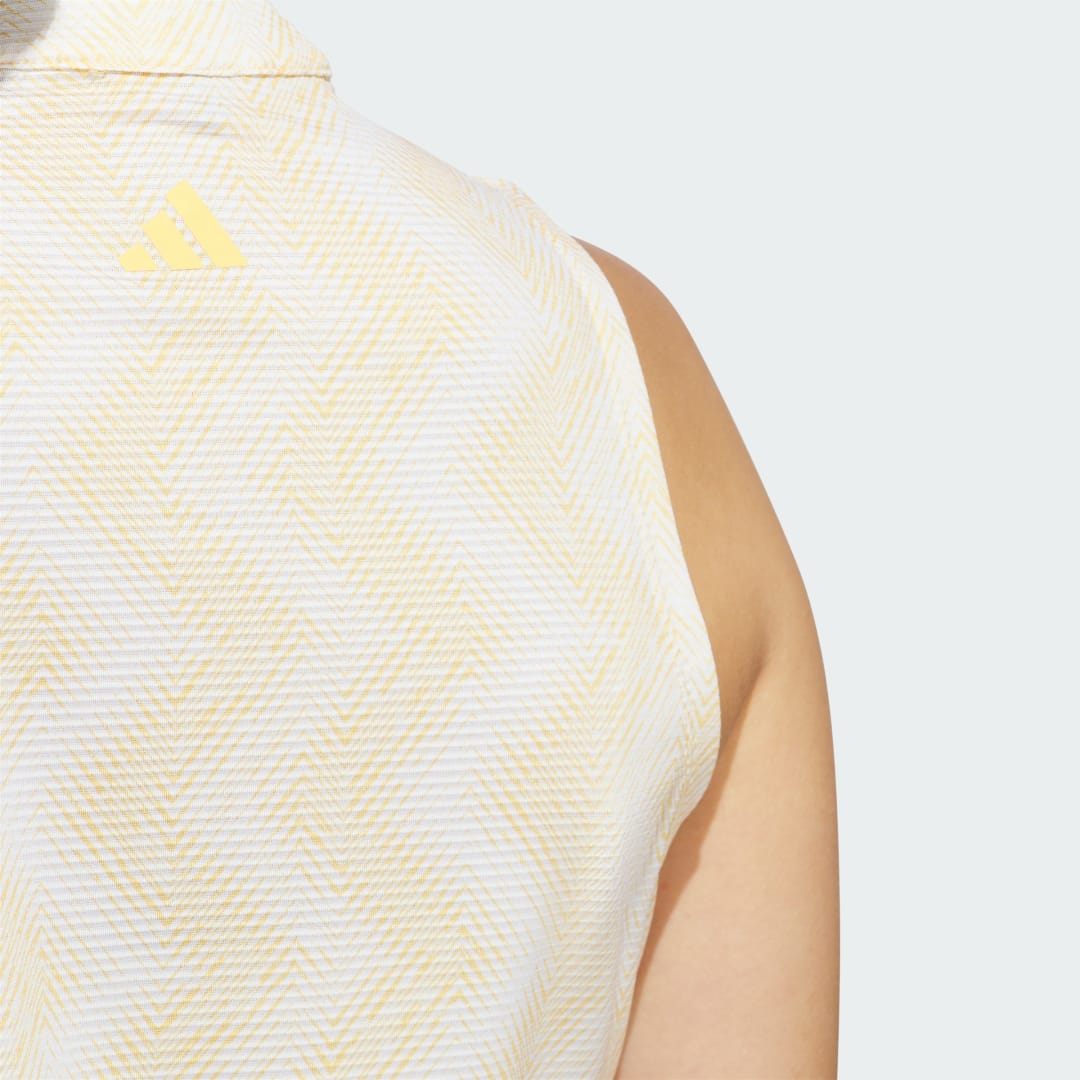 Adidas Ultimate365 Ottoman Printed Mouwloos Poloshirt