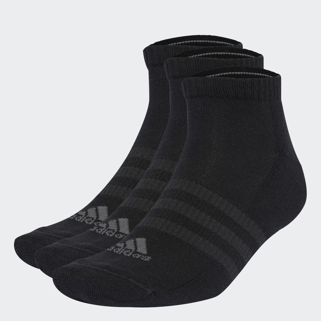 

adidas Medias Al Tobillo Acolchadas 3 Pares Unisex, Negro