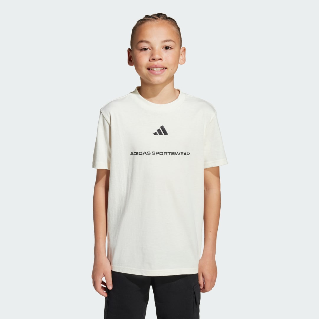 Adidas Slogan T-shirt van Enkele Jersey Kids