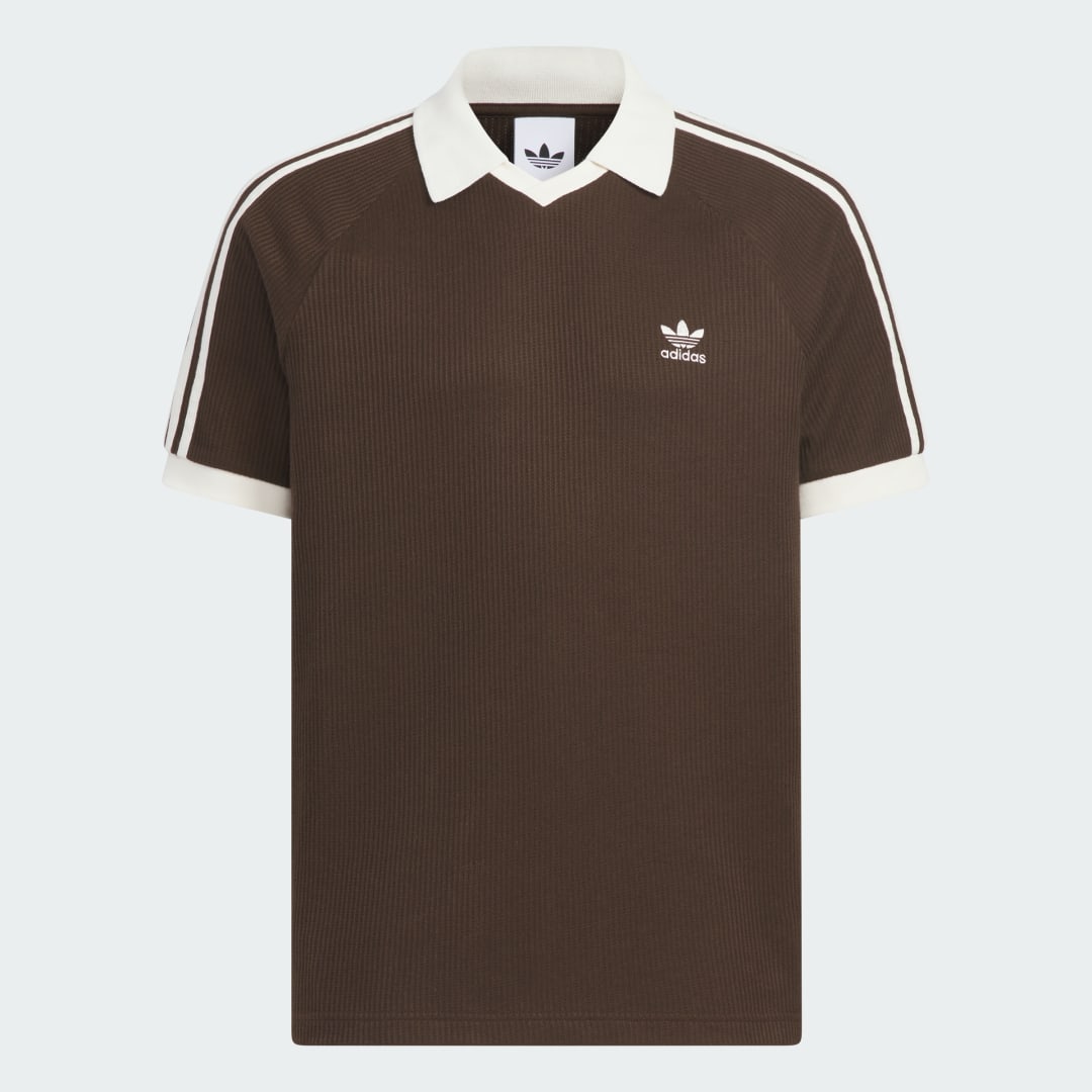 Adidas Waffle Poloshirt met Korte Mouwen
