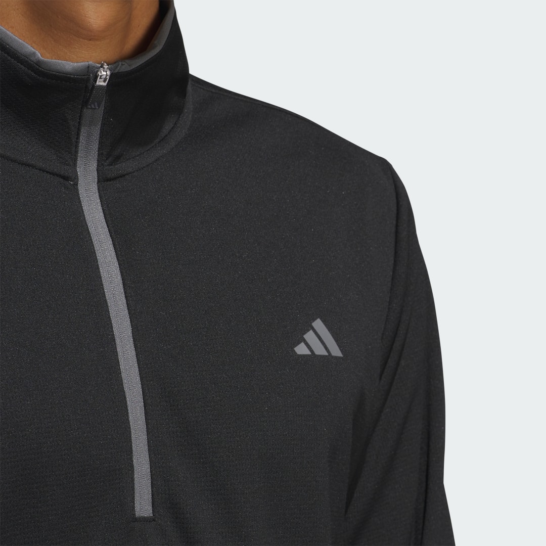 

adidas Buzo Liviano Con Medio Cierre Hombre, Negro