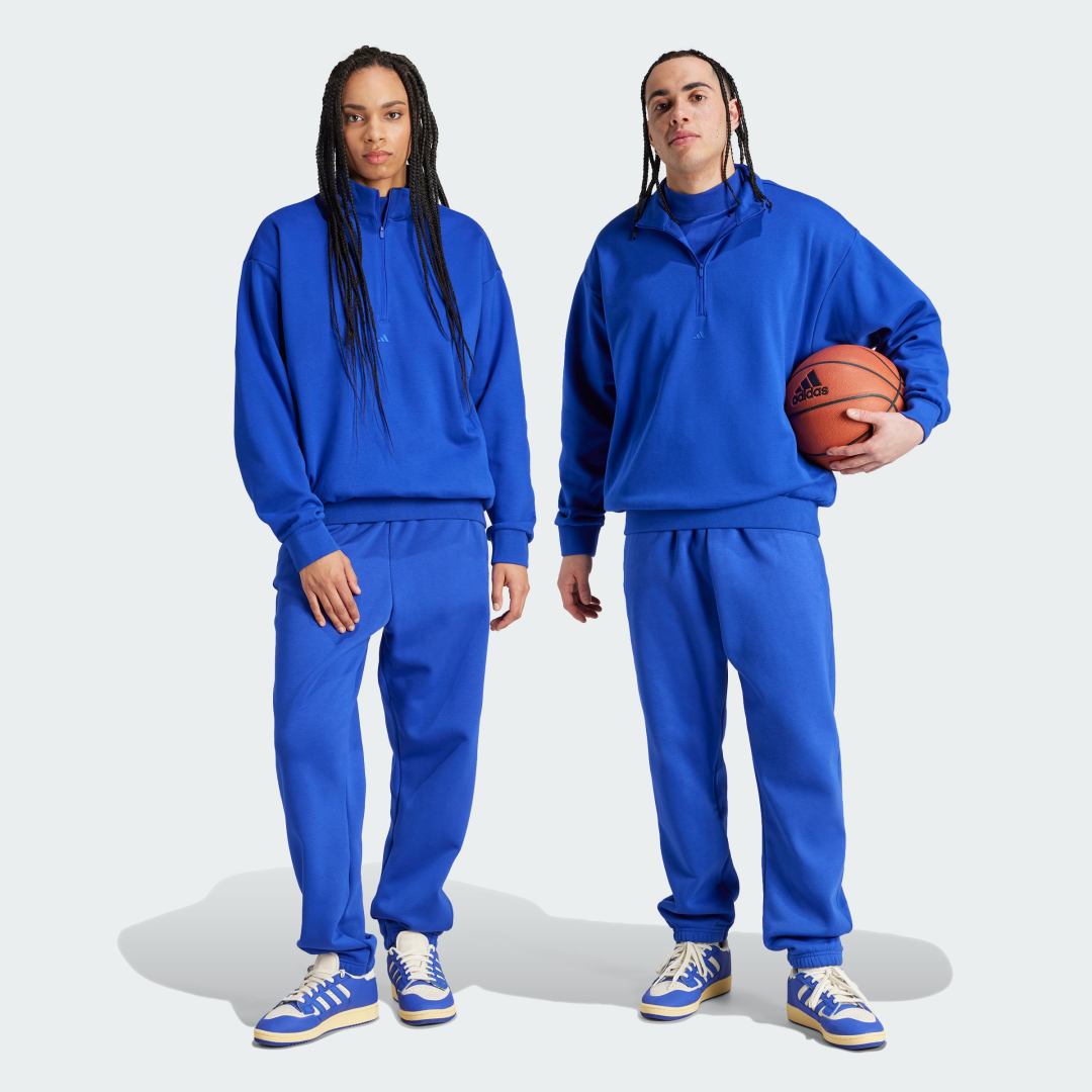 Image of adidas adidas Basketball Fleece Joggers Lucid Blue S - Unisex Basketball Pants,Tracksuits