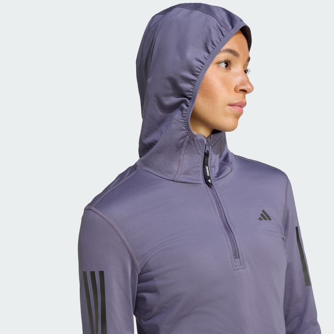 Adidas Own The Run Winterized Hoodie Met Halve Rits
