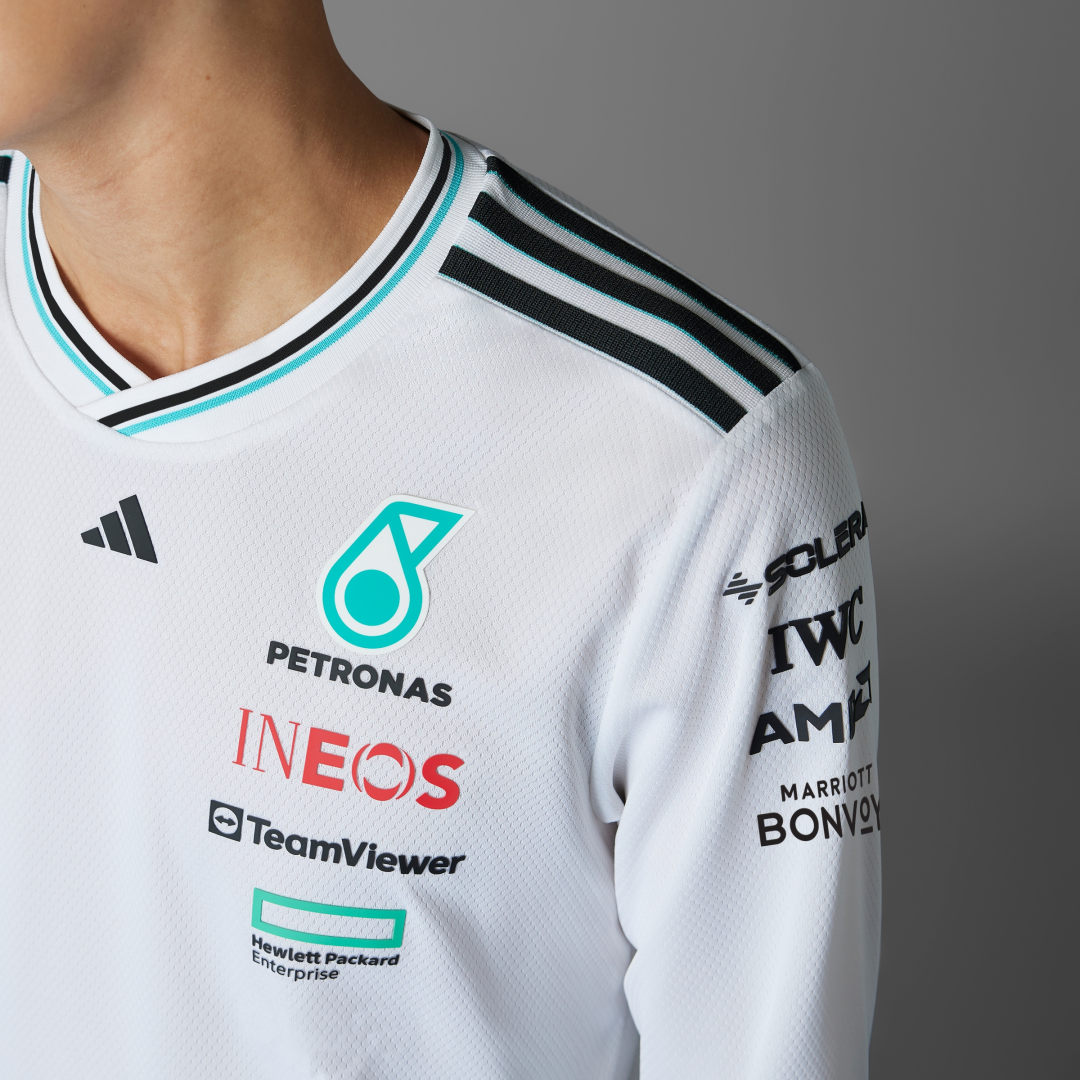 Adidas MERCEDES AMG PETRONAS FORMULA ONE TEAM DRIVER SHIRT AUTHENTIC LONGSLEEVE
