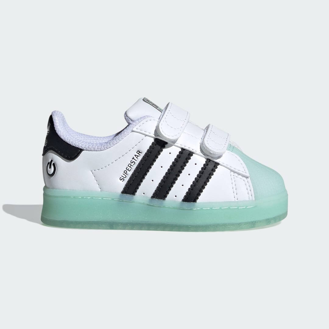 Adidas Superstar Led Lights Comfort Closure Kids Cloud White / Semi Flash Aqua / Core Black