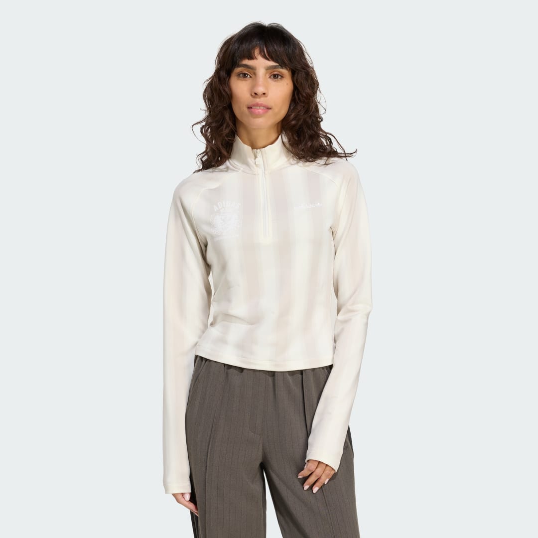 Adidas Graphic Football Longsleeve met Halflange Rits