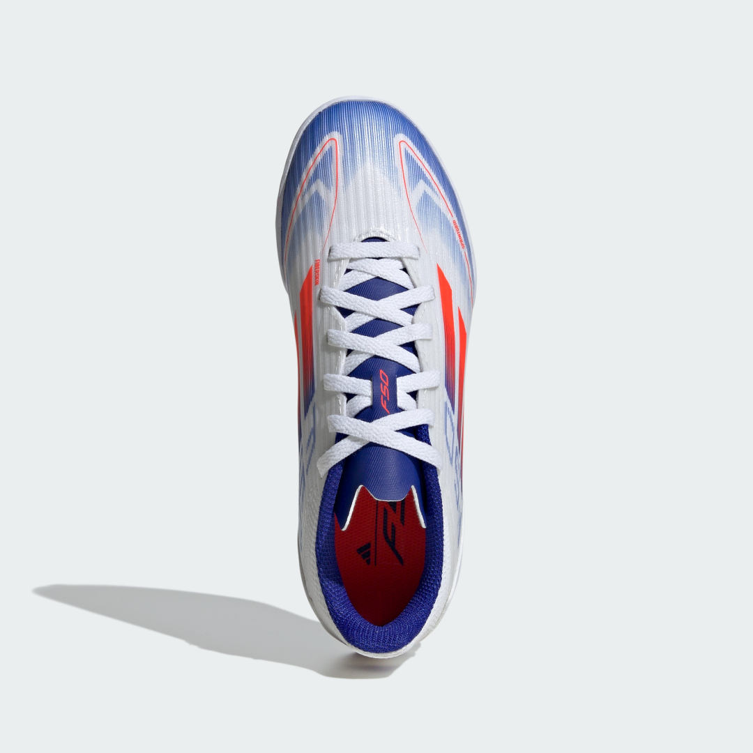 

adidas Tacos F50 League Cancha Cubierta Kids Niño, Blanco/solar rojo/lucid azul