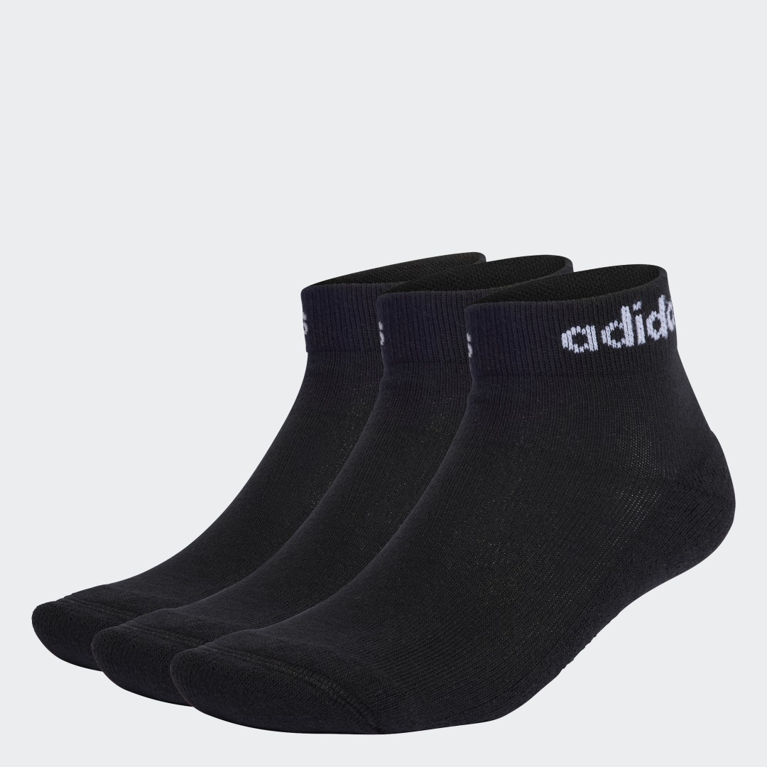 Linear Ankle Socks Cushioned Socks 3 Pairs