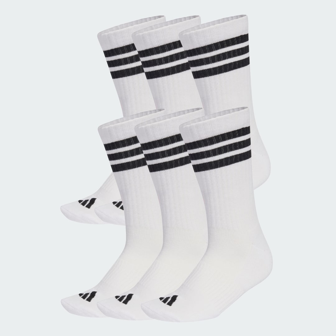 Chaussettes mi mollet rembourrées Essentials 3 bandes 6 paires