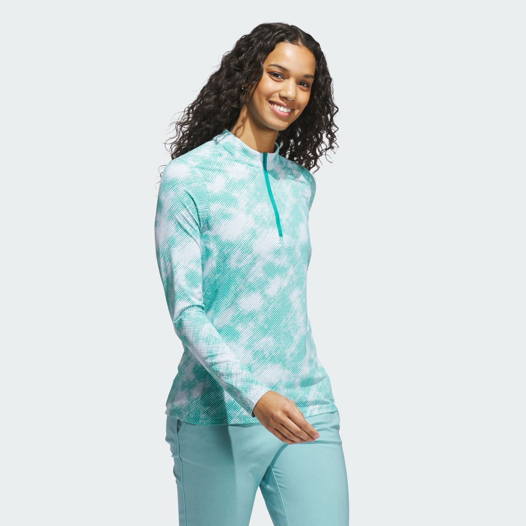 Thumbnail - Ultimate365 Printed Quarter-Zip Mock Neck Top