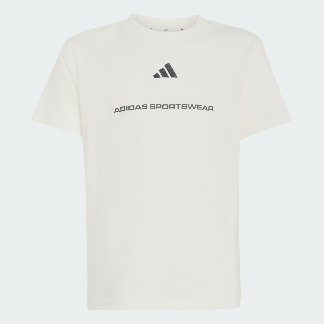 Adidas Boys Slogan T-shirt van Enkele Jersey Kids