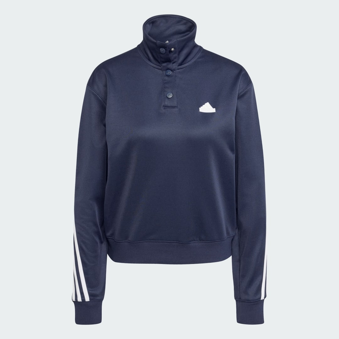 Veste de survêtement 3 bandes enveloppantes et boutons pression Iconic - vue 6