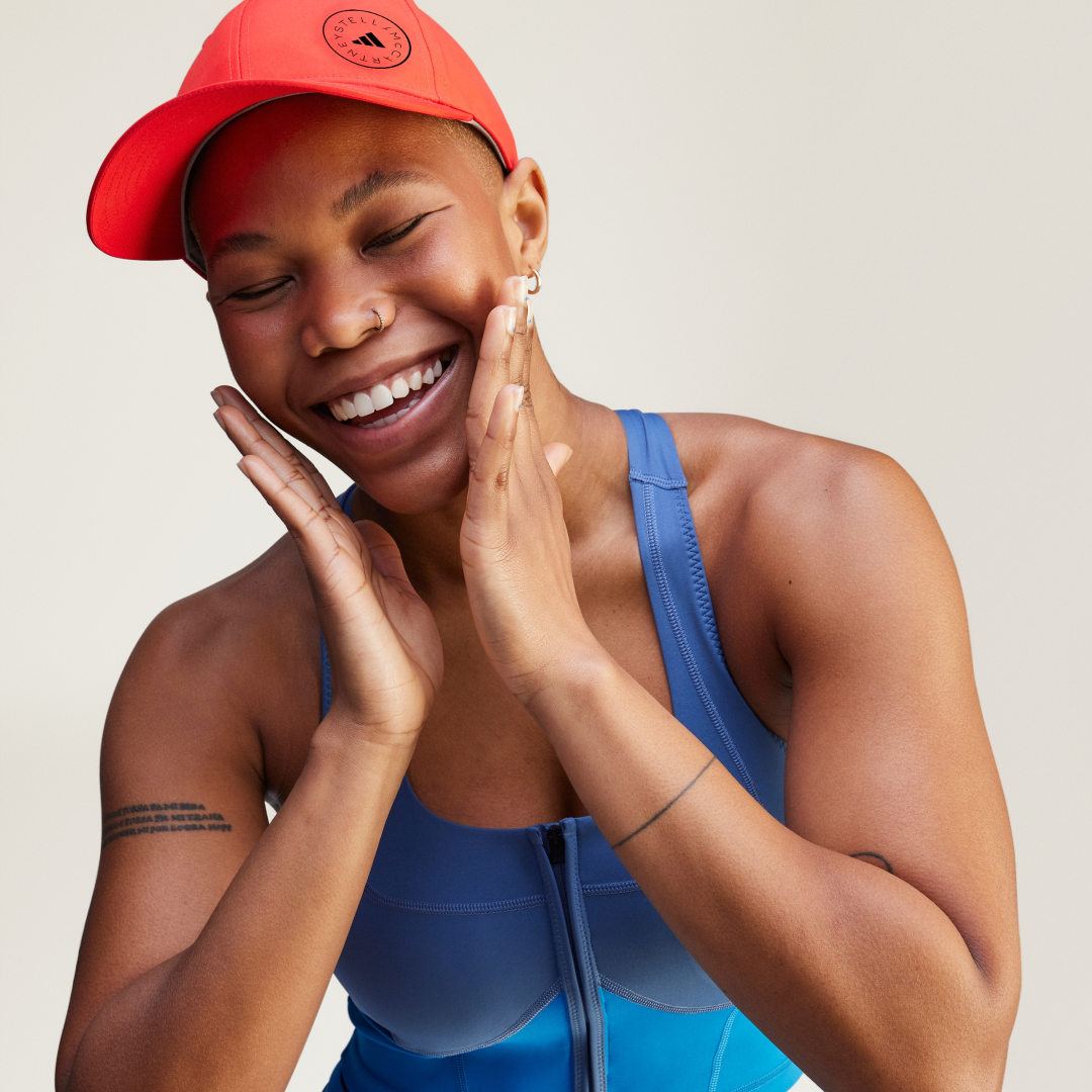 Crop top zippé bicolore adidas by Stella McCartney - vue 4