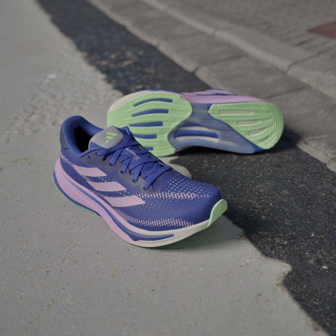 

adidas Tenis de Running Supernova Rise Mujer, Lucid azul/bliss lilac/verde spark