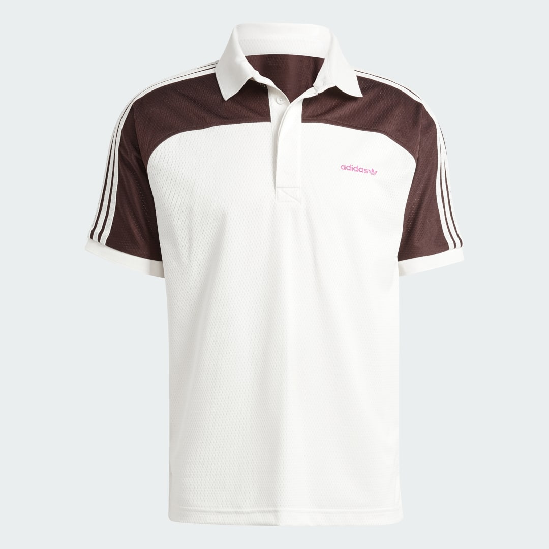 

adidas Playera Polo 80s Premium 3 Franjas Malla Hombre, Off blanco