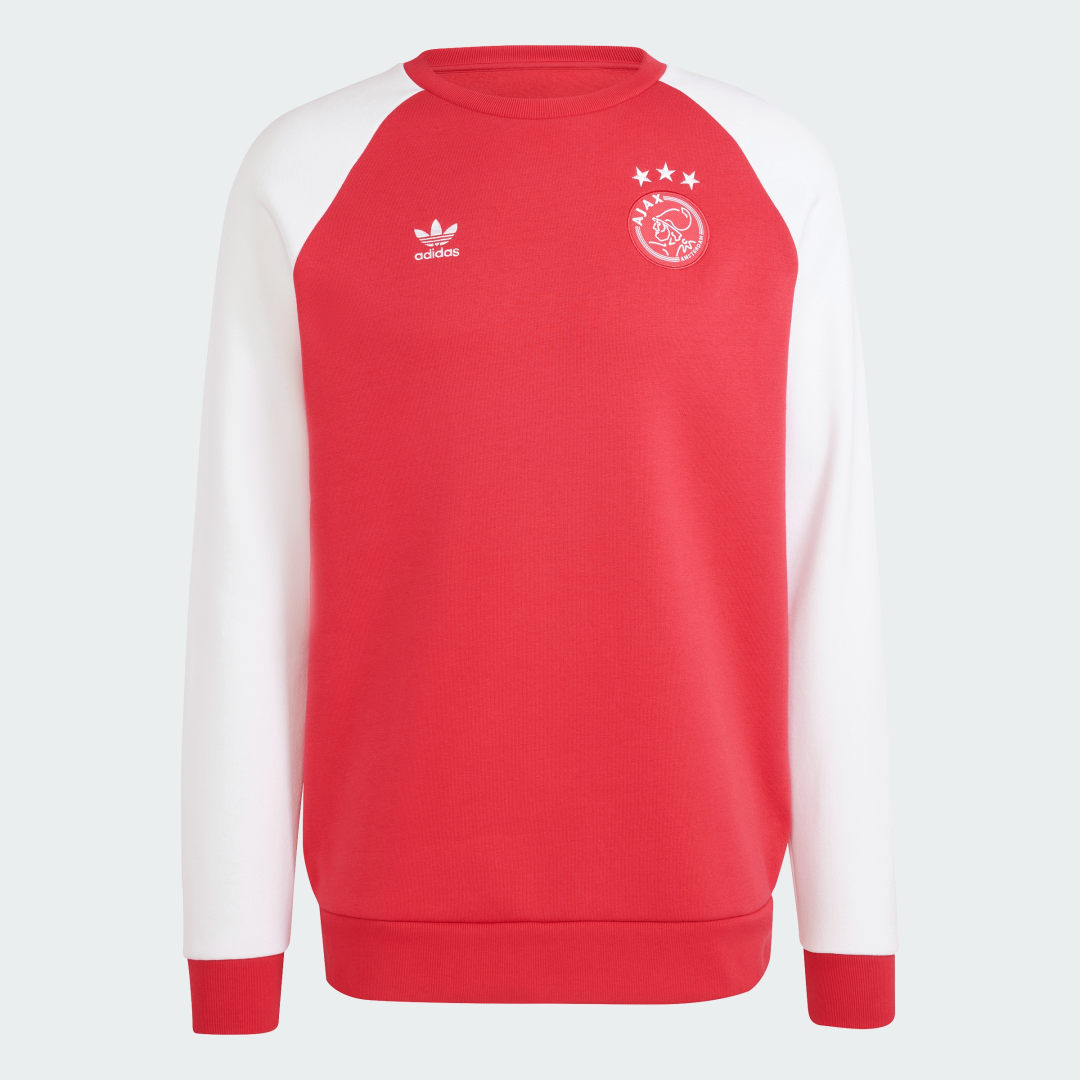 Adidas Performance Ajax Amsterdam Essentials Trefoil Crew Sweatshirt
