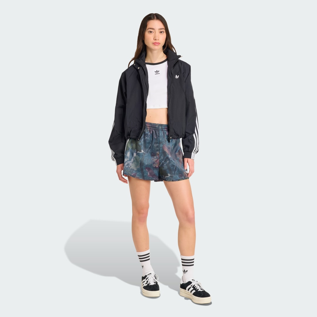 Short adidas Originals Leaf Camo Print Satin - vue 3