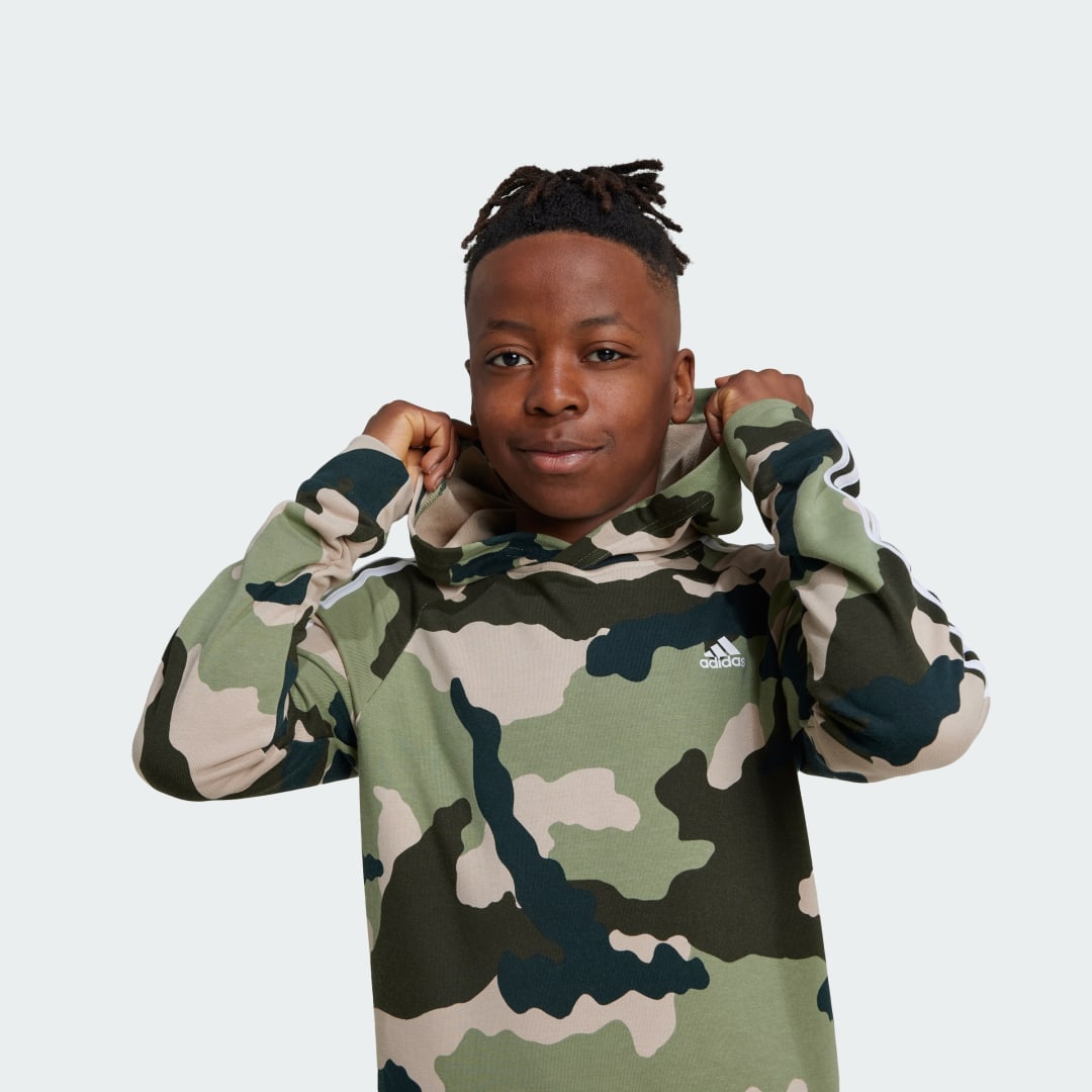 Adidas Essentials Allover Print Hoodie Kids
